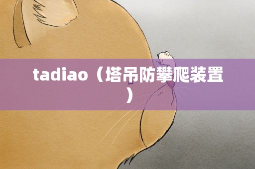 tadiao（塔吊防攀爬装置）