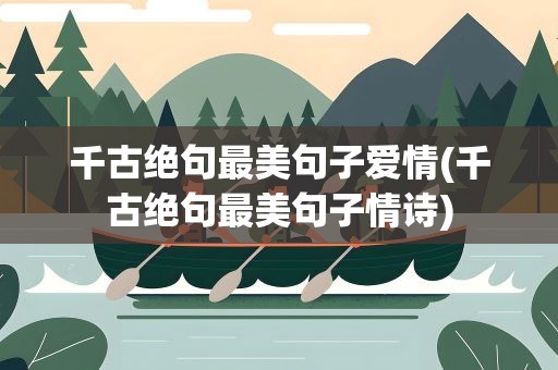千古绝句最美句子爱情(千古绝句最美句子情诗)