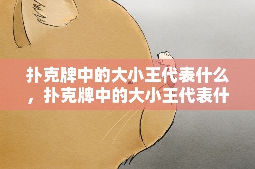 扑克牌中的大小王代表什么，扑克牌中的大小王代表什么人物