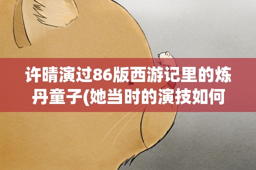 许晴演过86版西游记里的炼丹童子(她当时的演技如何)