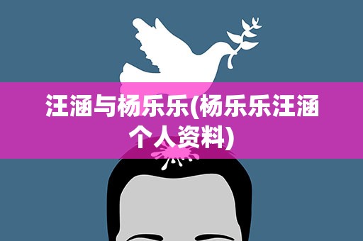 汪涵与杨乐乐(杨乐乐汪涵个人资料)