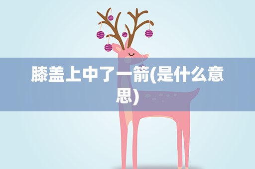 膝盖上中了一箭(是什么意思)
