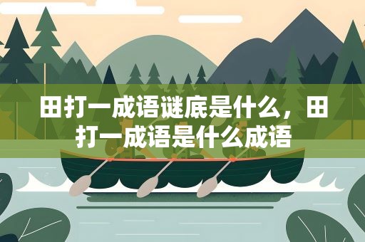 田打一成语谜底是什么，田打一成语是什么成语