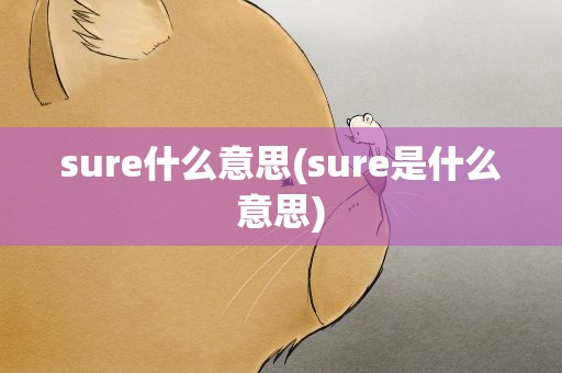 sure什么意思(sure是什么意思)