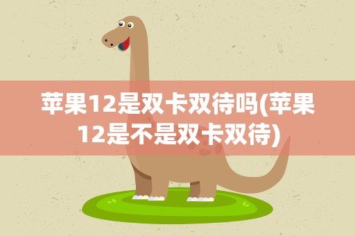 苹果12是双卡双待吗(苹果12是不是双卡双待)