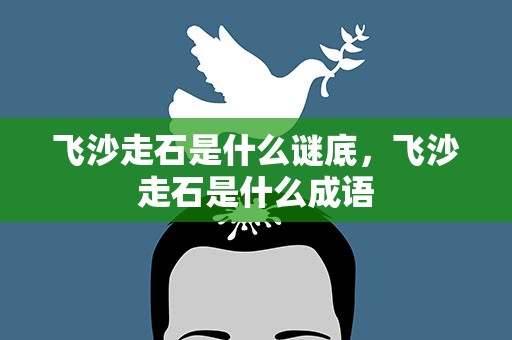 飞沙走石是什么谜底，飞沙走石是什么成语