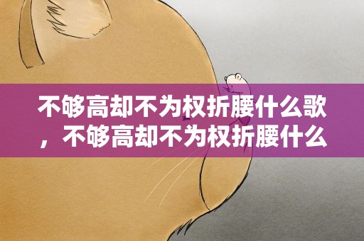 不够高却不为权折腰什么歌，不够高却不为权折腰什么歌曲
