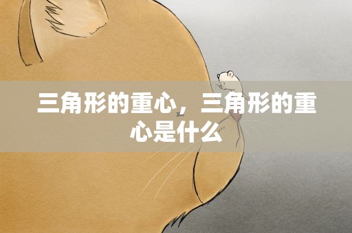 三角形的重心，三角形的重心是什么