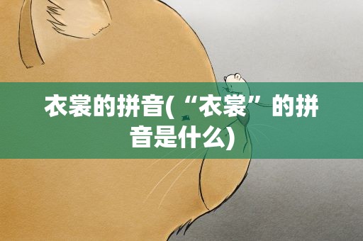 衣裳的拼音(“衣裳”的拼音是什么)