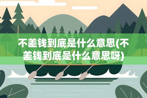 不差钱到底是什么意思(不差钱到底是什么意思呀)