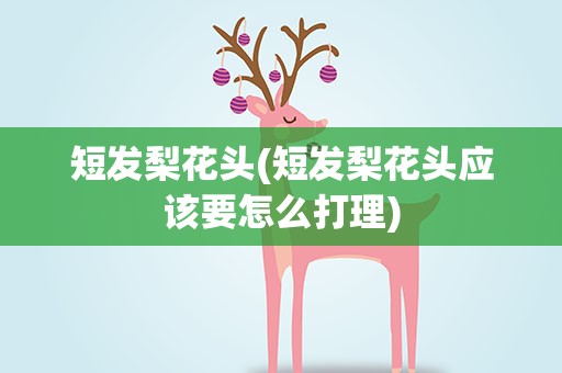短发梨花头(短发梨花头应该要怎么打理)