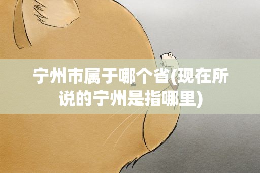 宁州市属于哪个省(现在所说的宁州是指哪里)