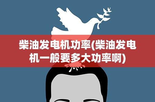 柴油发电机功率(柴油发电机一般要多大功率啊)