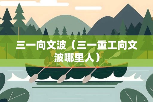 三一向文波（三一重工向文波哪里人）
