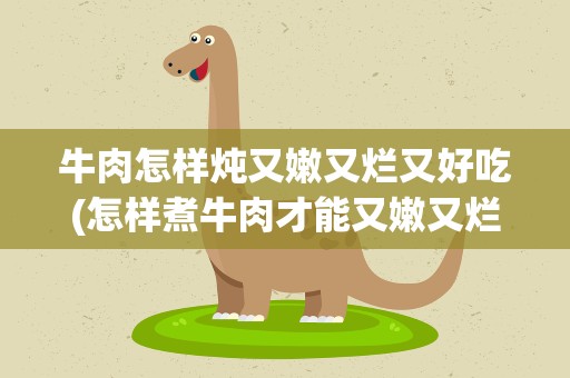 牛肉怎样炖又嫩又烂又好吃(怎样煮牛肉才能又嫩又烂)