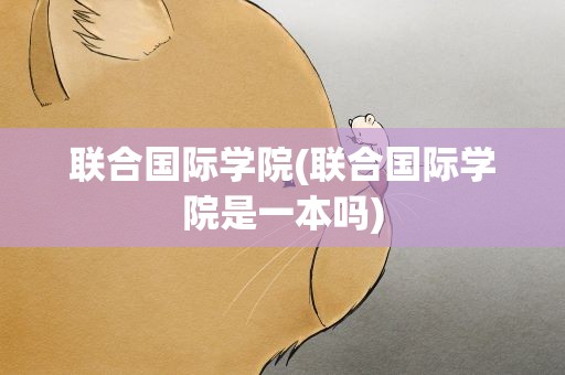 联合国际学院(联合国际学院是一本吗)