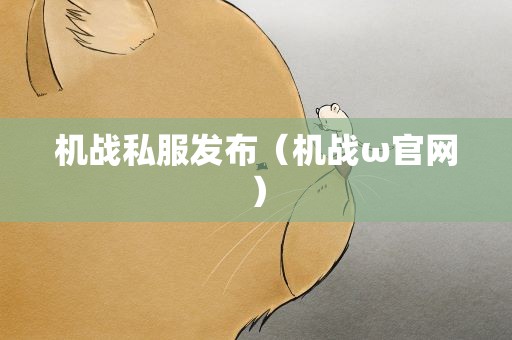 机战私服发布（机战ω官网）