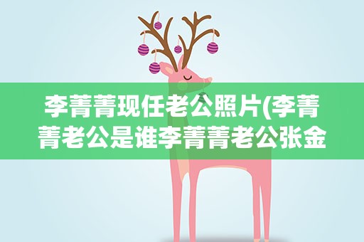 李菁菁现任老公照片(李菁菁老公是谁李菁菁老公张金华背景资料)