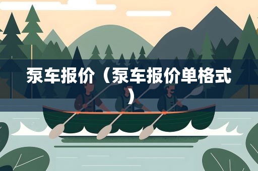 泵车报价（泵车报价单格式）