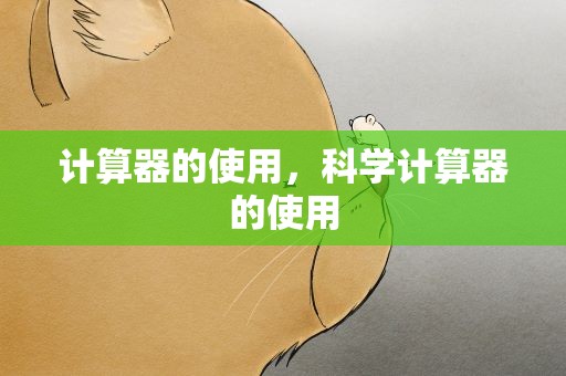 计算器的使用，科学计算器的使用