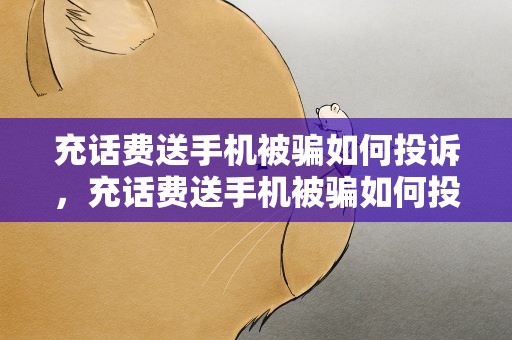 充话费送手机被骗如何投诉，充话费送手机被骗如何投诉举报