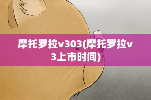 摩托罗拉v303(摩托罗拉v3上市时间)