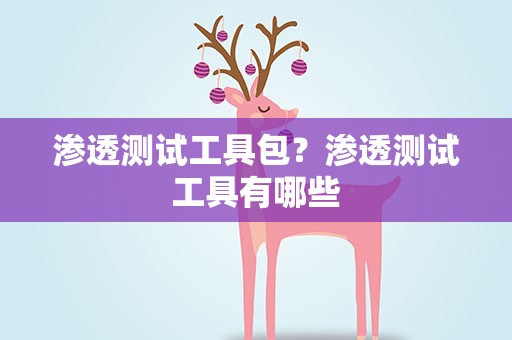 渗透测试工具包？渗透测试工具有哪些