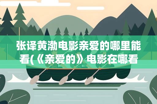 张译黄渤电影亲爱的哪里能看(《亲爱的》电影在哪看)