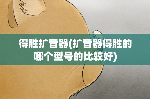 得胜扩音器(扩音器得胜的哪个型号的比较好)