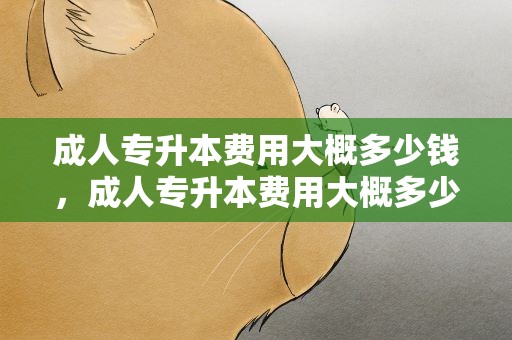 成人专升本费用大概多少钱，成人专升本费用大概多少钱啊