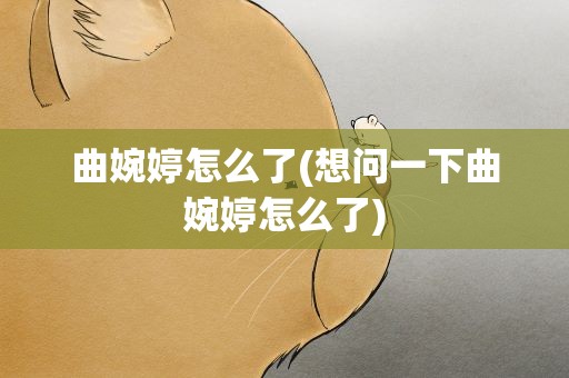 曲婉婷怎么了(想问一下曲婉婷怎么了)