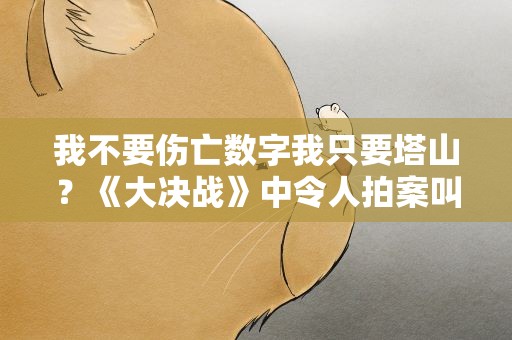 我不要伤亡数字我只要塔山？《大决战》中令人拍案叫绝的台词