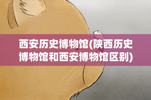 西安历史博物馆(陕西历史博物馆和西安博物馆区别)