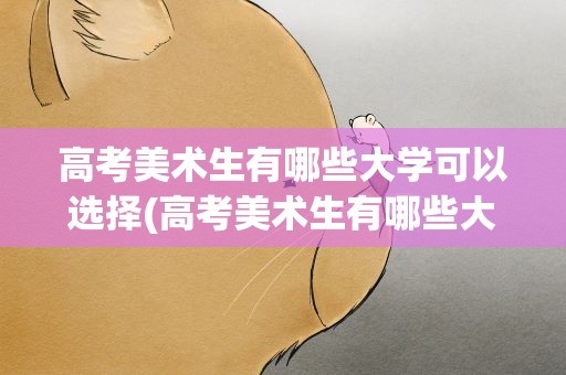 高考美术生有哪些大学可以选择(高考美术生有哪些大学可以选择的)