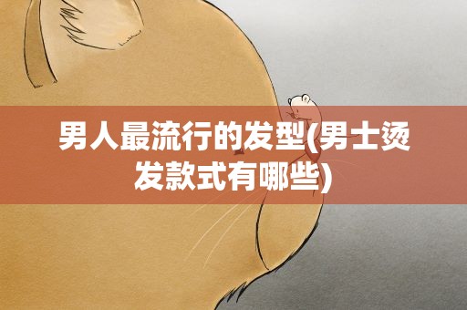 男人最流行的发型(男士烫发款式有哪些)