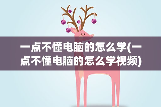 一点不懂电脑的怎么学(一点不懂电脑的怎么学视频)