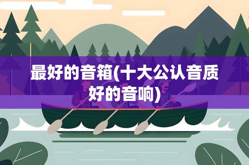 最好的音箱(十大公认音质好的音响)