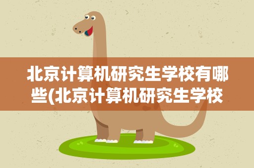 北京计算机研究生学校有哪些(北京计算机研究生学校有哪些学校)