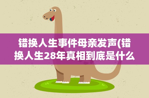 错换人生事件母亲发声(错换人生28年真相到底是什么)