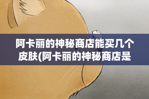 阿卡丽的神秘商店能买几个皮肤(阿卡丽的神秘商店是能一次买几个吗)