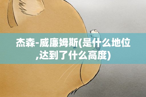 杰森-威廉姆斯(是什么地位,达到了什么高度)