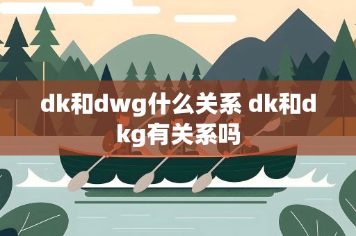dk和dwg什么关系 dk和dkg有关系吗