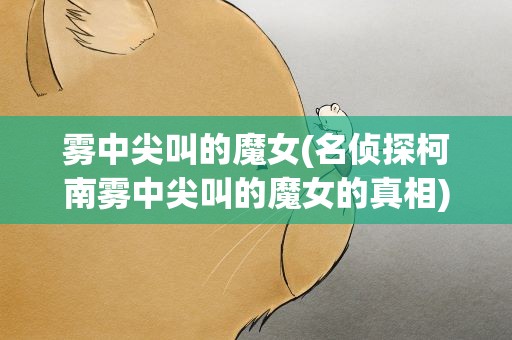 雾中尖叫的魔女(名侦探柯南雾中尖叫的魔女的真相)