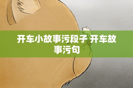 开车小故事污段子 开车故事污句