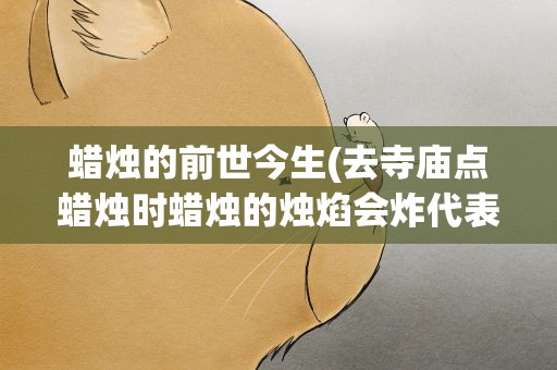 蜡烛的前世今生(去寺庙点蜡烛时蜡烛的烛焰会炸代表什么)