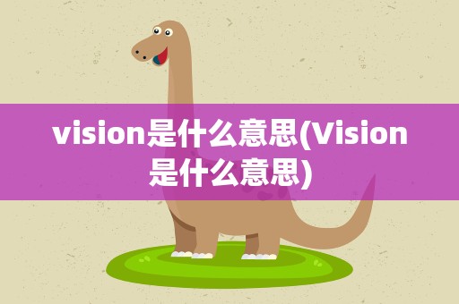 vision是什么意思(Vision是什么意思)