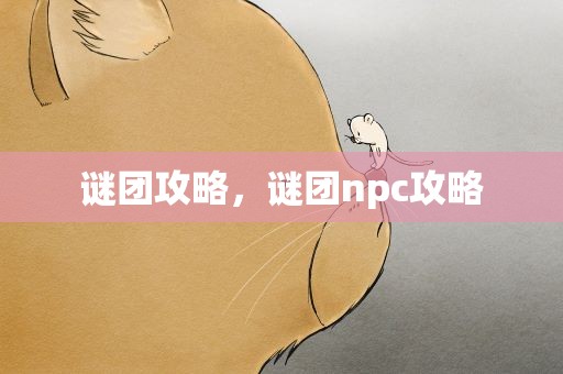 谜团攻略，谜团npc攻略