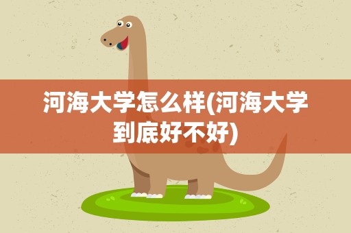 河海大学怎么样(河海大学到底好不好)