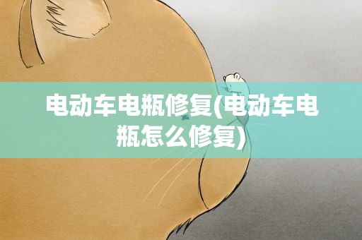 电动车电瓶修复(电动车电瓶怎么修复)
