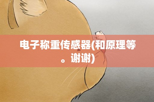 电子称重传感器(和原理等。谢谢)